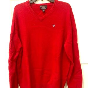 American Eagle Outfitters Large red sweater V neck